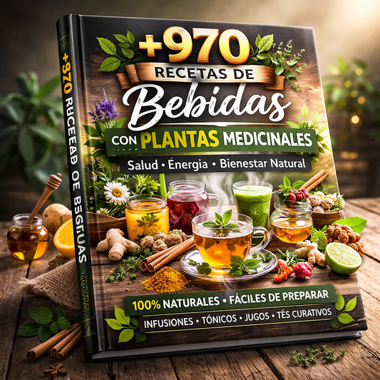 Pack recetas de bebidas con plantas medicinales + 3 BONUS de regalo